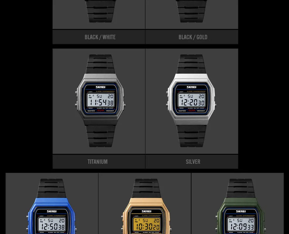 SKMEI Fashion Sports Couple Watches Women Digital Watch Waterproof Display Date Week Female Wristwatch Relogio Feminino 1412