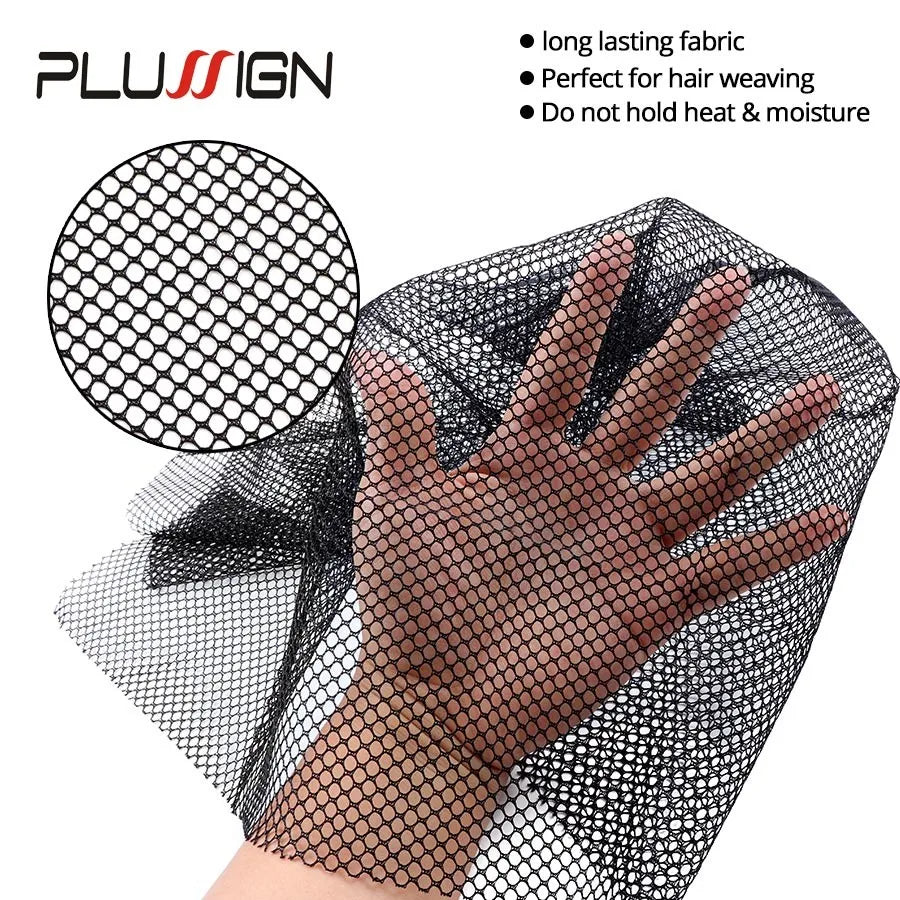 Plussign New Cut And Create Style Swiss Lace Net For Making Lace Wig Foundation Hairnet Accessories Weaving Tools Hair Net