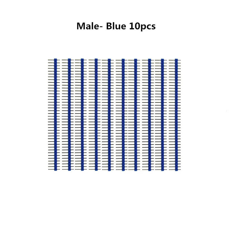 10pcs 40 Pin 1x40 Single Row Male and Female 2.54 Breakable Pin Header PCB JST Connector Strip for arduino DIY Kit
