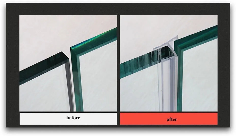 6 8 10 12mm Glass Seals Frameless Shower Bathroom Door Window Balcony Screen Sealing Strip Weatherstrip Draft Stopper Big h