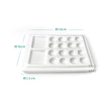 Ceramic Watercolor Palette Rectangular 28-hole/18-hole Palette Paint Plate Watercolor Gouache Paint Plate Painting Art Supplies