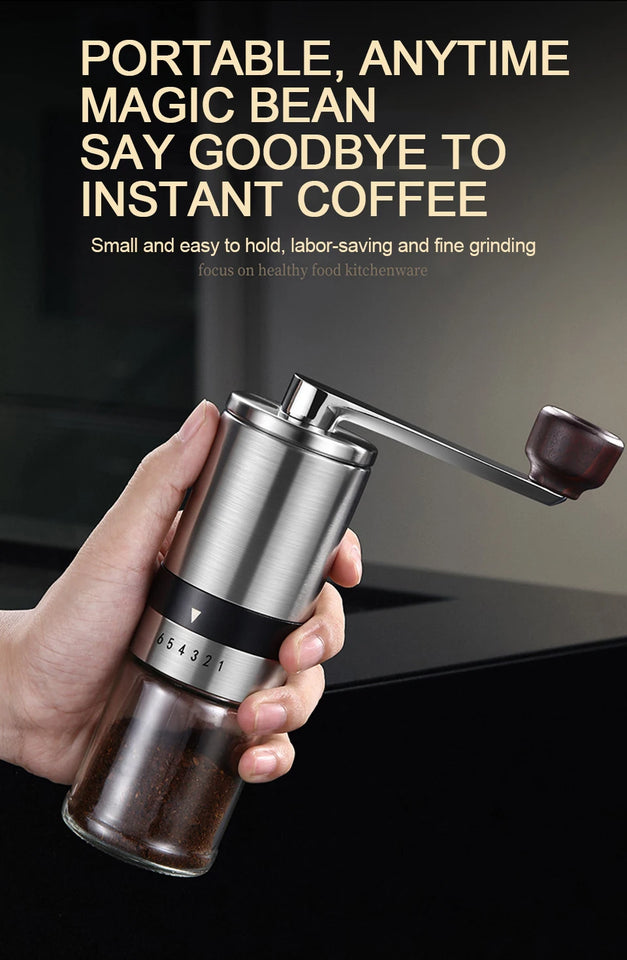 Manual Coffee Grinder High Quality Hand Coffee Mill with Ceramic Grinding Core Adjustable Home Portable Coffee Grinding Tools