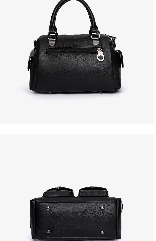 Luxury Brand Designer Women'S Handbag Fashionable Soft Leather Shoulder Bag Large Capacity Crossbody Bag Classic Retro Tote Bag