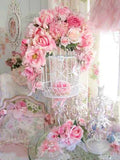 HOMFUN Diamond Painting Full Square/Round Drill 5D DIY "Rose flower car Tower" Daimond Embroidery Rhinestone Cross Stitch Decor