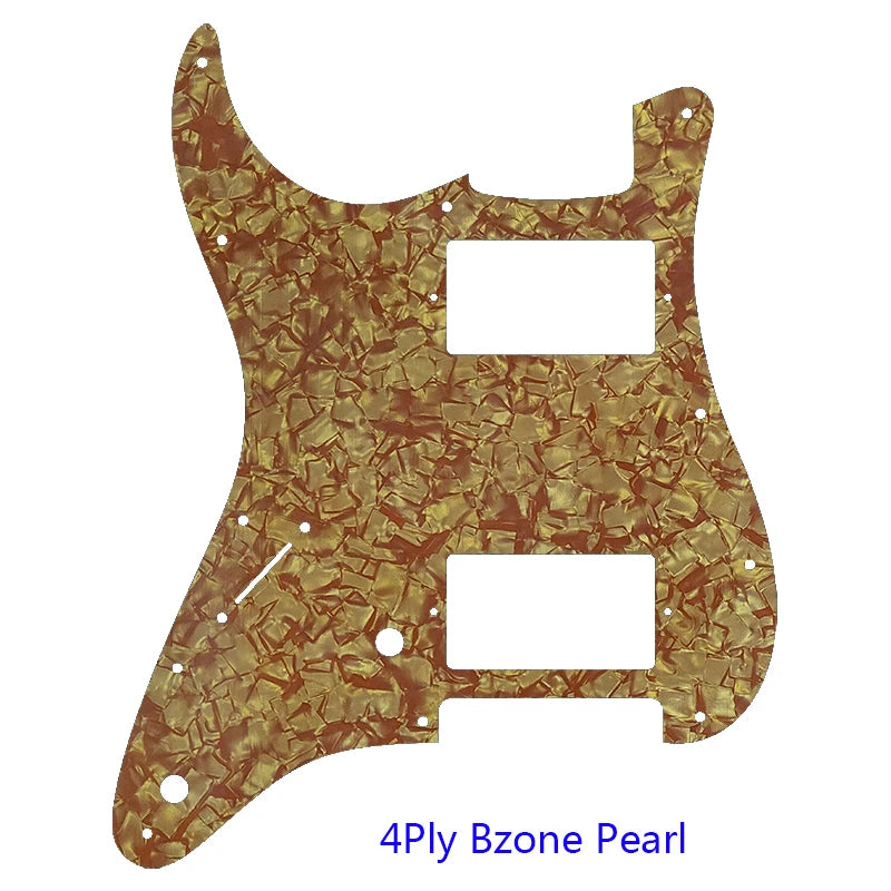 Guitar Pickguard - For FD Strat Left Handed 11 Screw Holes HH PAF Humbucker Scratch Plate 2 Control Holes Various Color Choice