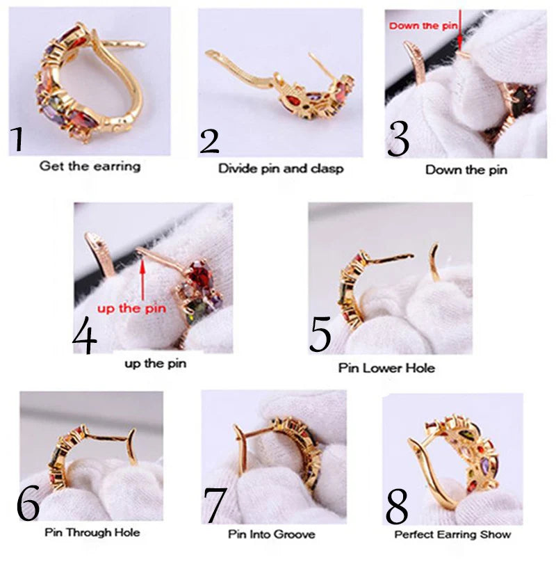 PATAYA New Arrivals Women Square Luxury 585 Rose Gold Color Blue Natural Zircon  Earrings Wedding Jewelry Bridal Party Earrings