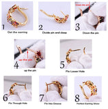 PATAYA New Arrivals Women Square Luxury 585 Rose Gold Color Blue Natural Zircon  Earrings Wedding Jewelry Bridal Party Earrings