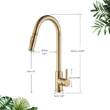 Smart Sensor Touch Kitchen Sink Faucet Brushed Nickel Poll Out Spout Black/Gold Sensor Faucets 360 Rotation Crane Two Functions