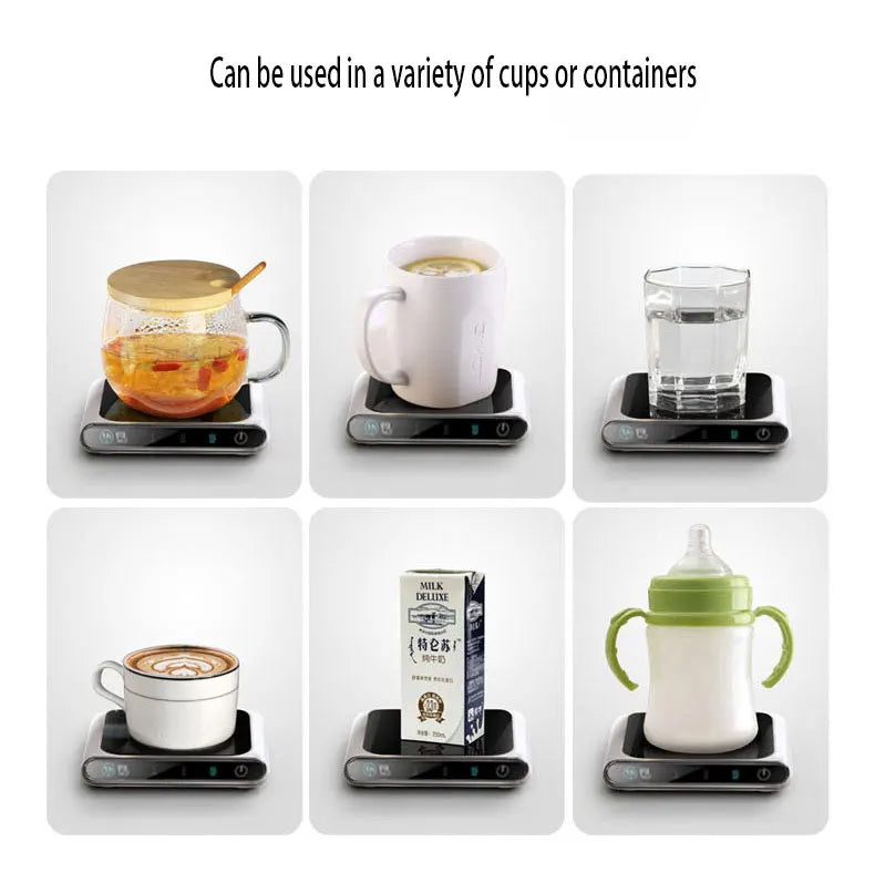 USB Potable Coffee Mug Cup Warmer for Office Desk Use Home Office Smart Electric Beverage Warmer with 3 Temperature Settings