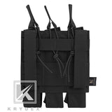 KRYDEX MP5 MP7 KRISS Triple Magazine Pouch Tactical Modular MOLLE Triple Open Top SMG Mag Pouch Carrier For Airsoft Hunting Gear