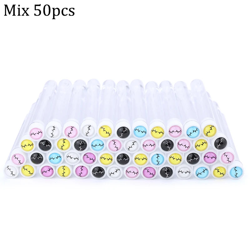 Reusable Eyebrow Brush Tube Disposable Eyelash Brushes Mix Eyebrow Brush with New Eelash Resin Drill Replaceable Makeup Brushes