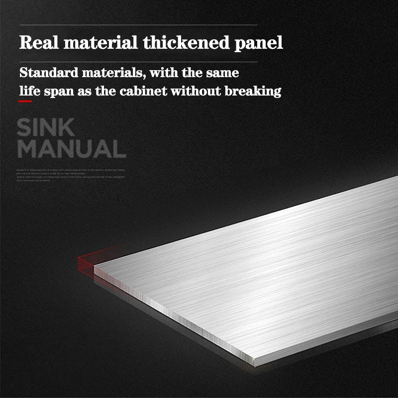 DQOK Stainless Steel Kitchen Sink Slot Dish Basin Kitchen sink Drain Basket And Drain Pip Rectangular
