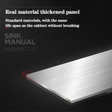 DQOK Stainless Steel Kitchen Sink Slot Dish Basin Kitchen sink Drain Basket And Drain Pip Rectangular