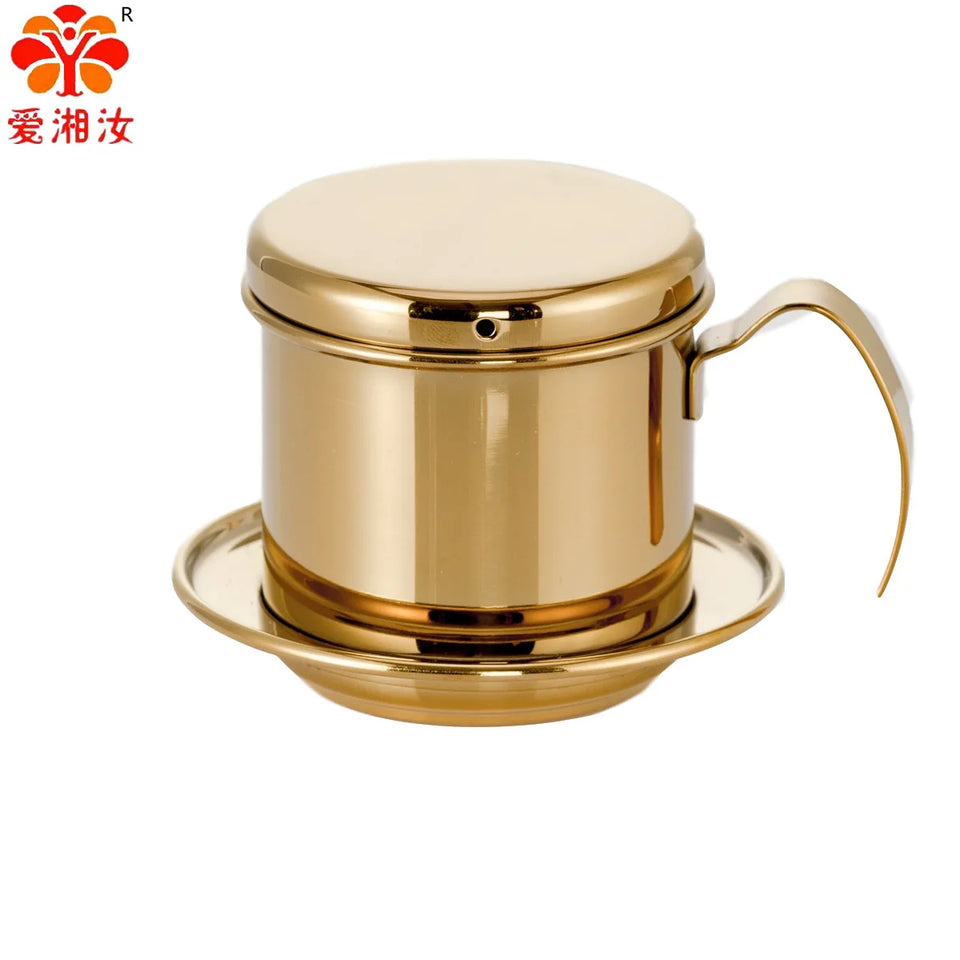 350ml Vietnamese Moka Pot Espresso Coffee Maker Portable Stainless Steel Filter Holder Drip Filter Coffee Accessories