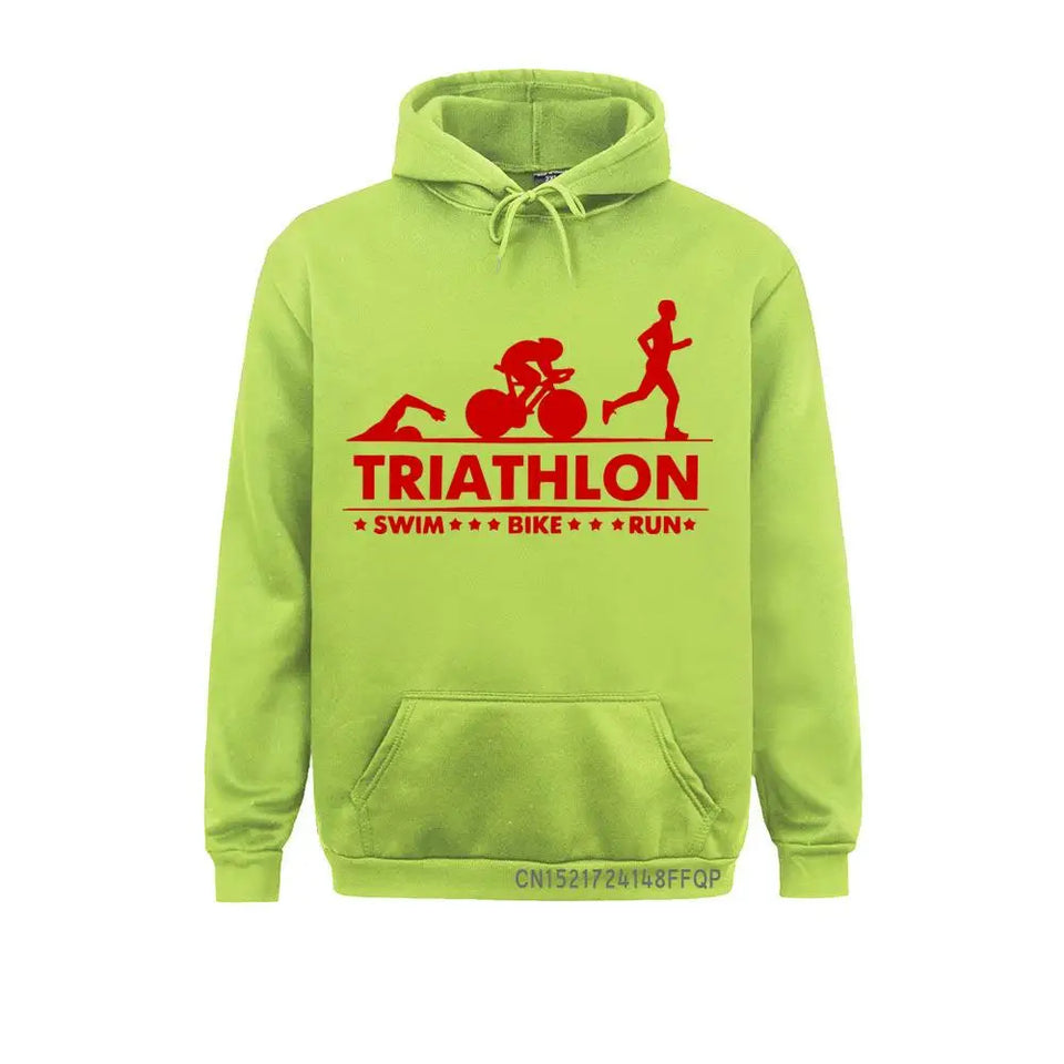 Men Pocket Pullover Triathlon Swim Bike Run Athlete Sport Hoodie Men Streetwear Harajuku Oversized Harajuku Mens Sweatshirt