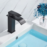 Rozin Deck Mounted Bathroom Basin Faucet Waterfall Vanity Sink Hot and Cold Water Mixer Tap,Chrome,Black,Gold Color