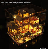 Newest DIY Wooden Dollhouse Japanese Architecture Doll Houses Mininatures with Furniture Toys for Children Friend Birthday Gift