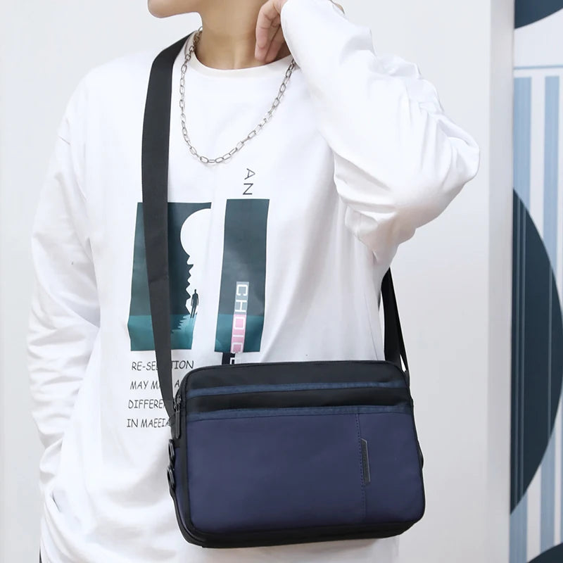 Crossbody Shoulder Bag Men Zipper Travel Messenger Pack Male Shoulder Sling Working Bags Bookbag Briefcase Casual Sling Bag Male