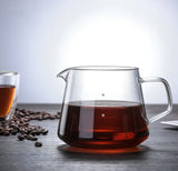 300ml/400ml/500ml/650 Coffee Pot High Temperature Resistant Glass Sharp-mouthed Hand Punch Sharing Pot Household Drip Coffee Pot