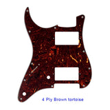 Guitar Pickguard - For FD Strat Left Handed 11 Screw Holes HH PAF Humbucker Scratch Plate 2 Control Holes Various Color Choice