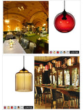 Modern Restaurant Chandelier Light Blown Colorful Glass  Lampshade Glass Ceiling Hanging Lamps Living Room Coffee Room Office