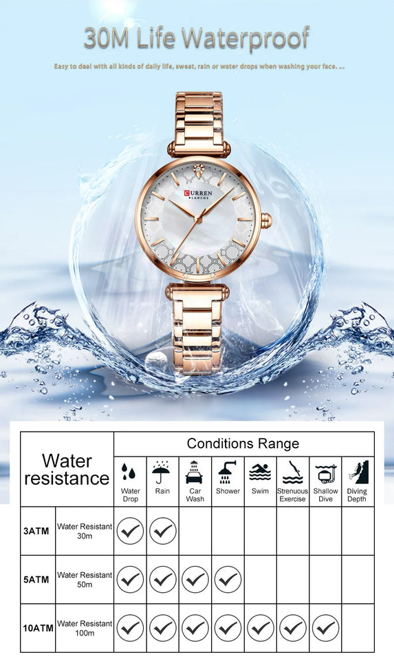 Fashion Stainless Steel Women Luxury Watch Analog Quartz Wristwatch Ladies Elegant Dress Watches Gift Clock Relogio Feminino
