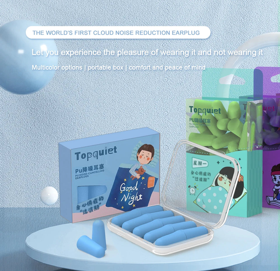 TISHRIC Soft Sleep Earplugs Sleeping Ear Plugs Noise Plugs For Sleeping Noise Reduction Sound Insulation Ear Protection