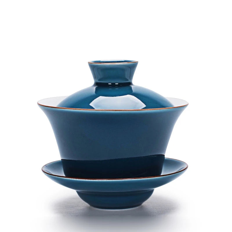 Celadon Tea Tureen, Kung Fu Tea Set, Flower Gaiwan, Puer Kettle,Teapot Lovers, Tea Accessories, 140ml