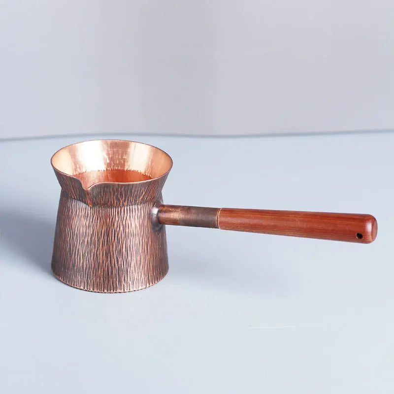Pure Red Copper Coffee Tea Pot Cup Spoon Set Drinkware Long Gooseneck Spout Kettle Hand Drip Kettle turkish Coffee Maker Set