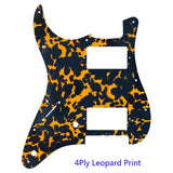 Guitar Pickguard - For FD Strat Left Handed 11 Screw Holes HH PAF Humbucker Scratch Plate 2 Control Holes Various Color Choice