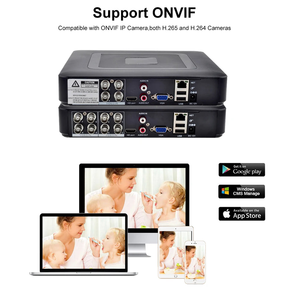 Gadinan 5MP 1080P Bullet Video Surveillance AHD DVR Recorder Waterproof Camera 24 infrared lights AHD CCTV Camera System Kit