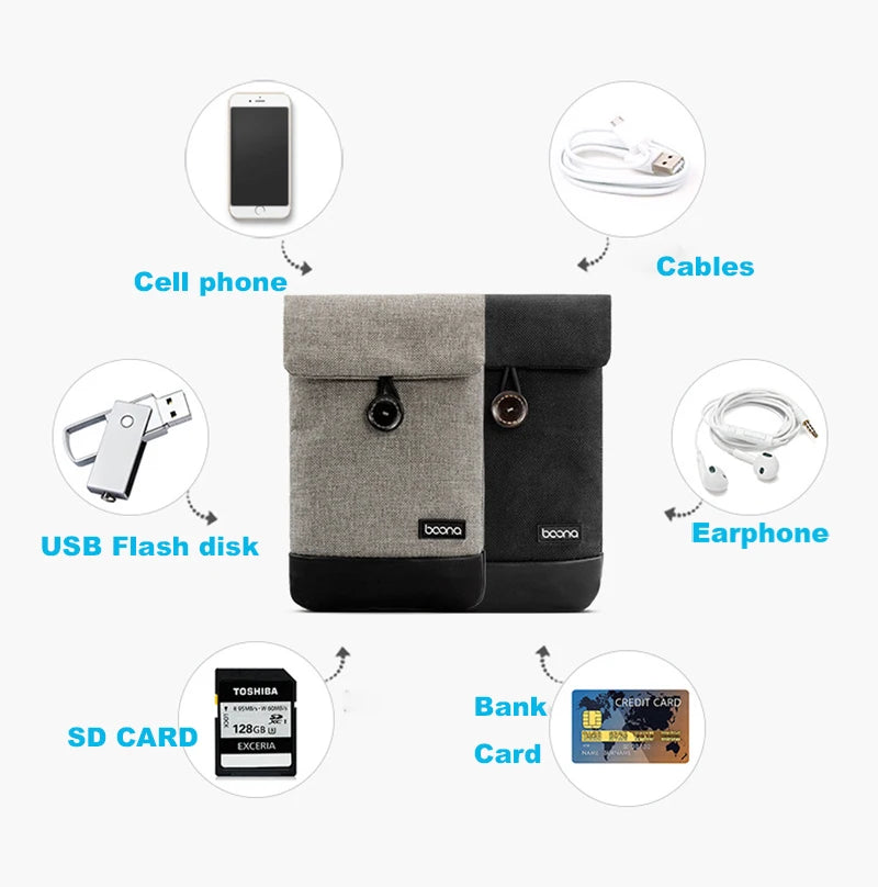 BOONA Cell Phone Storage Bag Mobile Phone Pouch  Oxford PU leather Phone case for 6.7"