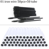 Reusable Eyebrow Brush Tube Disposable Eyelash Brushes Mix Eyebrow Brush with New Eelash Resin Drill Replaceable Makeup Brushes