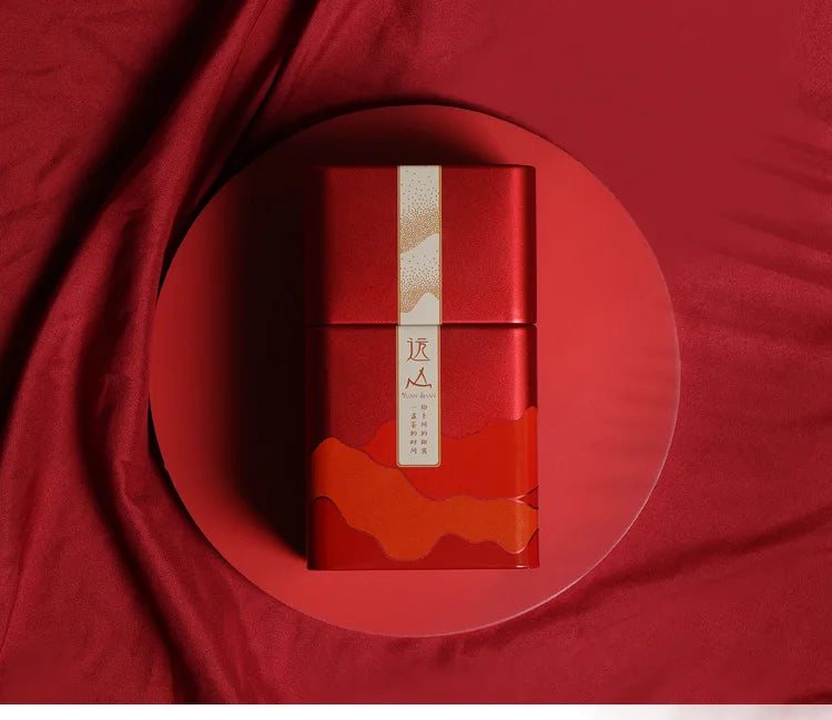 Tea Tinplate Sealed Box, Pu'er Organizer, Square Thick Metal Empty Tea Packaging, Built-in Sealed Bag
