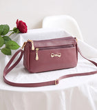 New Arrivals Women Shoulder Crossbody Bags Purse Bowknot PU Leather Messenger Handbags Small Phone Pocket for mama