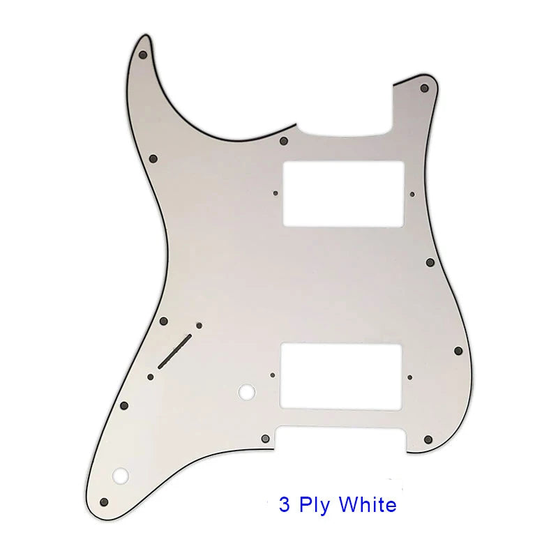 Guitar Pickguard - For FD Strat Left Handed 11 Screw Holes HH PAF Humbucker Scratch Plate 2 Control Holes Various Color Choice