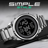 SKMEI Digital 2 Time Mens Watches Fashion LED Men Digital Wristwatch Chrono Count Down Alarm Hour For Mens reloj hombre 1611
