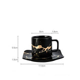 Coffee Mugs Marble Gold Inlay Mug Breakfast Mug Office Home Drinkware Milk  Cup Dropshipping