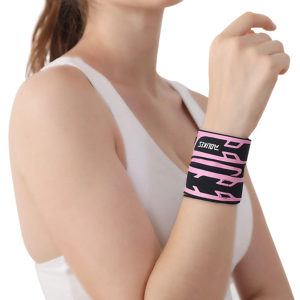 AOLIKES Sports Wrist Compression Wraps Wrist Support Brace Strap for Fitness Weightlifting Basketball Tennis Wrist Pain Relief