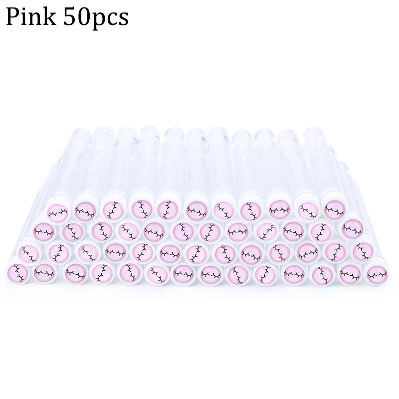 Reusable Eyebrow Brush Tube Disposable Eyelash Brushes Mix Eyebrow Brush with New Eelash Resin Drill Replaceable Makeup Brushes