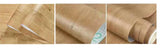 55cm Width Waterproof Vinyl Wood Grain Stickers Self Adhesive Wallpaper for Wardrobe Cupboard Table Closet Bedroom Home Decor