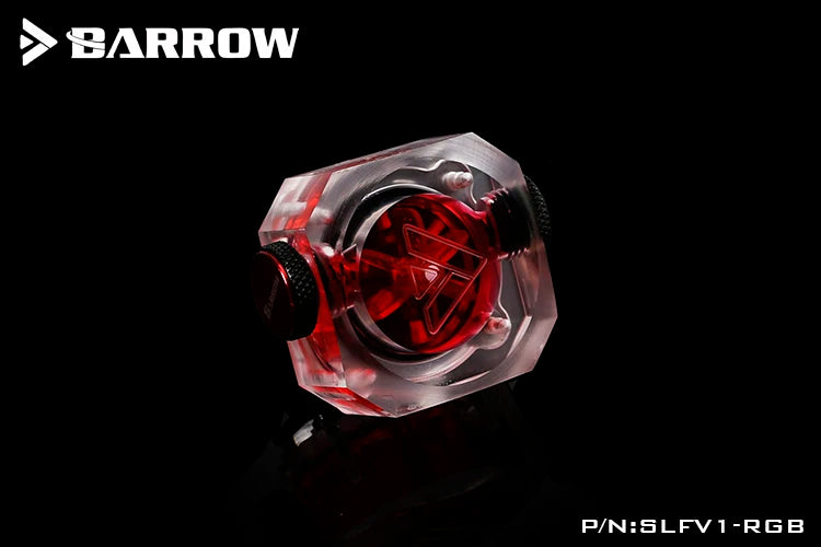 Barrow PC Water Cooling Flow Meter Indicator 5V 3 Pin LRC2.0 Version SLFV1-RGB for Water Cooling System RGB Flow Monitor