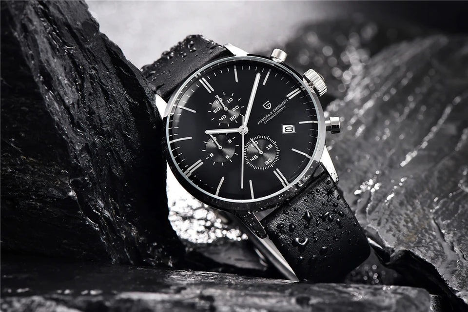 PAGANI DESIGN New Men Watches Multi time zone Quartz Business watch Auto Date Men Watches Japan Movt Watch Men Chronograph Gift