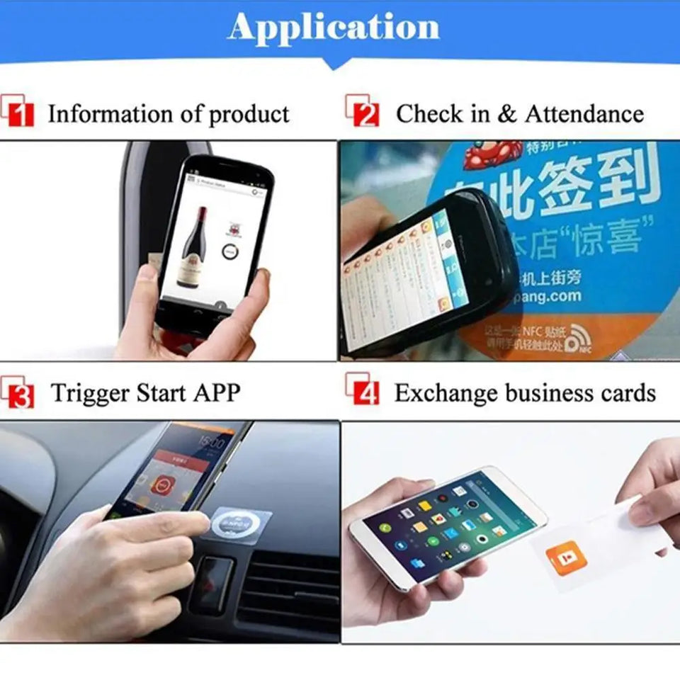 10Pcs NFC Chip Ntag213 Sticker Wet Inlay 2*1cm 13.56MHz 213 Label Tag  Nfc Antenna Nfs Label Stickers Wifi Nfc Sticker Nfc