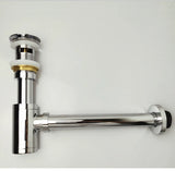 Bathroom Basin Bottle Trap Drain Modern Bathroom Sink P-Trap Set Pop Up Filter Chrome Basin Siphon Horse Accessory Renovation