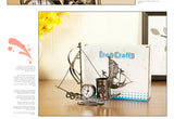 Creative Sailboat Shaped Pen Holder With Clock Office Pencil Box Desk Organizer Stand Case Stationery, Home Desktop Decoration