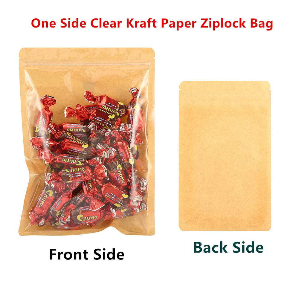 100pcs Silver Dumb Aluminum Foil Bags Heat Seal - Top Open Mylar Foil Bag Matte Surface Plastic Food Package Spices/Sauce Pouch