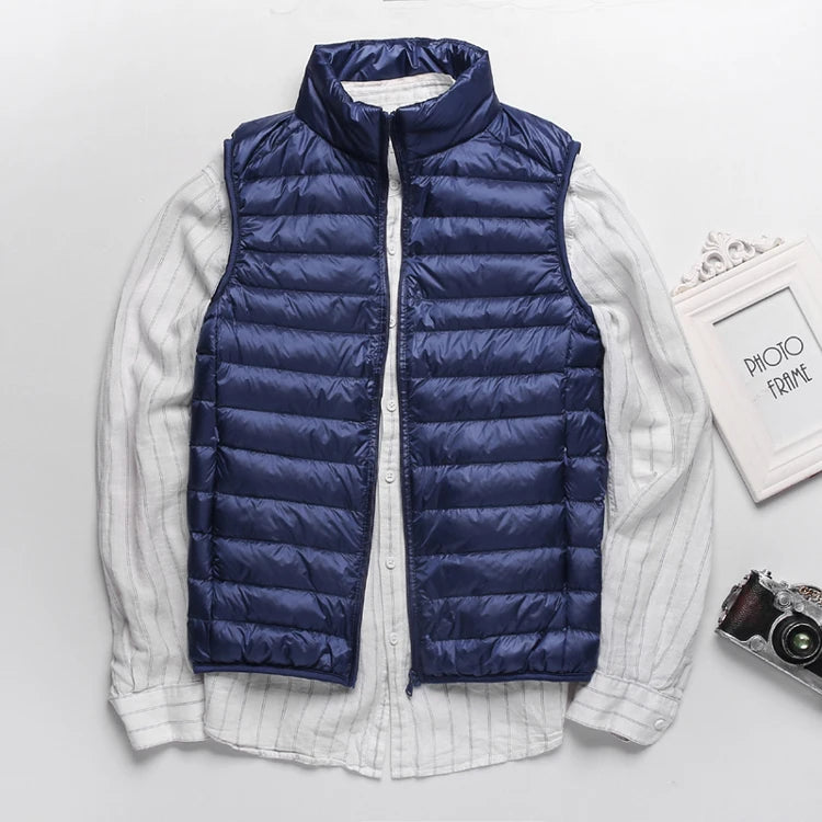 Plus Size 5xl 6xl 7xl Men's Lightweight Water-Resistant Packable Puffer Vest 2024 New Arrivals