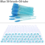 Reusable Eyebrow Brush Tube Disposable Eyelash Brushes Mix Eyebrow Brush with New Eelash Resin Drill Replaceable Makeup Brushes
