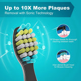 Fairywill FW-507 Sonic Electric Toothbrush 5 Modes USB Charger Tooth Brushes Replacement Timer Sonic Toothbrush 8 Brush Heads